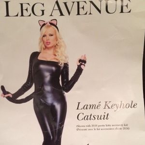 Leg Avenue Halloween Catsuit - Black - Size XS/S/P